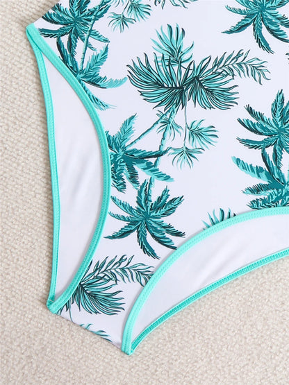 Floral Print One Piece Swimsuit Women Fashion Conservative Swimwear Female Bathing Swimming Bodysuit Beach Wear Summer