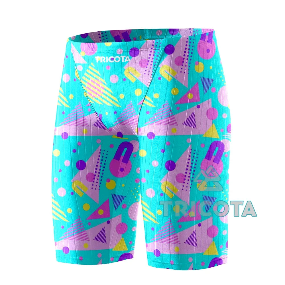 Jammer Men Professional Competitive Swim Trunks Quick-Drying Swimwear Kit Surfing Pants Jammer Briefs Surf Shorts Diving Trunks