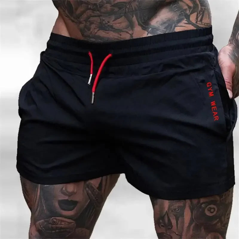 Summer Gym Fitness Men's Shorts Woven sweatpants Thin Fashion Men Marathon Running Shorts Sports Breathable Training Pants