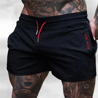 Summer Gym Fitness Men's Shorts Woven sweatpants Thin Fashion Men Marathon Running Shorts Sports Breathable Training Pants