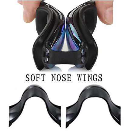 Professional Adult Anti-fog Swimming Goggles with Earplugs Men Women Swim Leak Proof Adjustable UV Protection Eyewear
