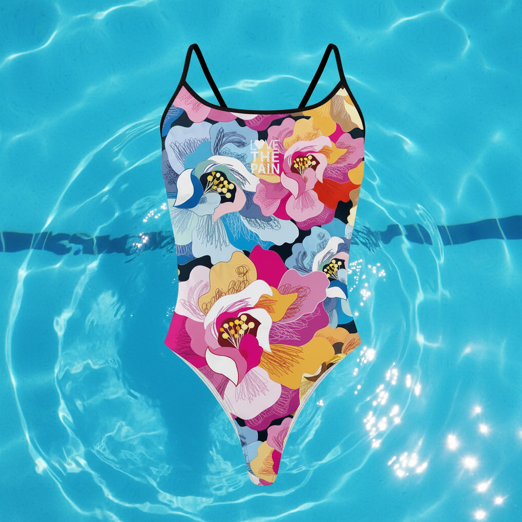 Love The Pain Australian Pool Female Swimming One-piece Comfortable Set Swimwear Functional Training Swimsuit Swimming Clothing Bathers