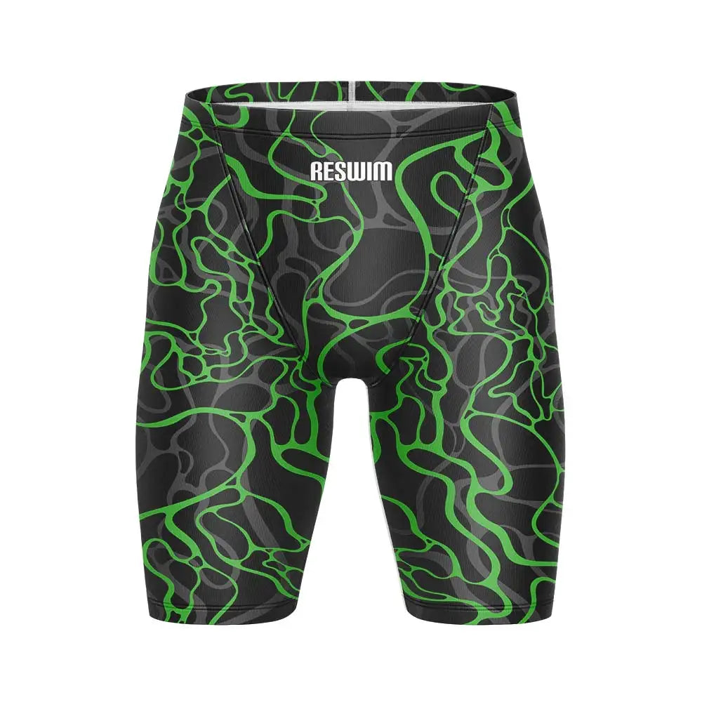 Men's Print Swim Jammer Training Sports Beach Diving Surfing Pants Tights Shorts Swimming Trunks Summer Quick Dry Swimsuit