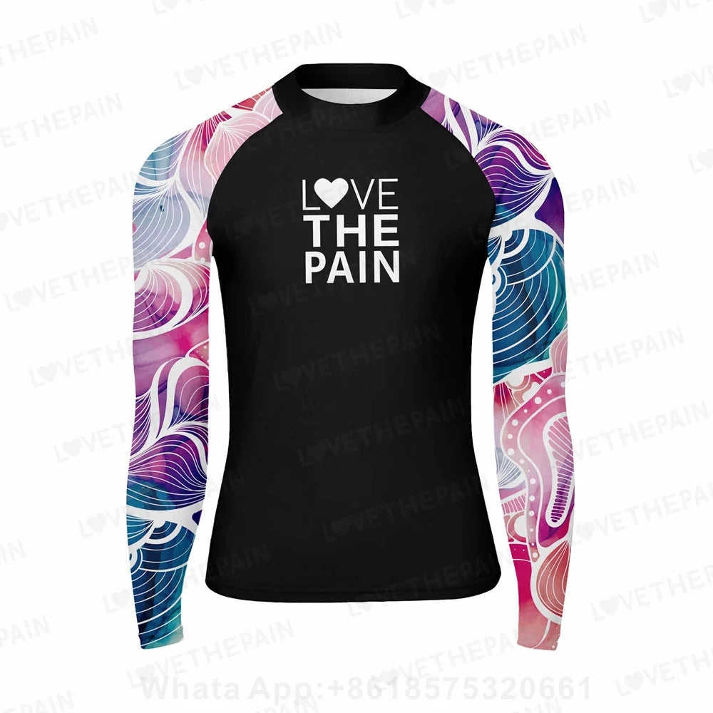 Men Long Sleeve Rash Guards Surf T-shirts UV Protection Swimsuit Surfing Diving Swimwear Swim Surf Beach Rash guard