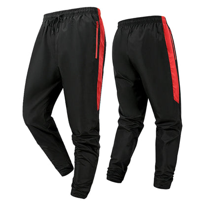 Men's Side Stripe Color Block Track Pants with Elastic Drawstring Solid Color Casual Athletic Joggers for Gym & Daily Gym