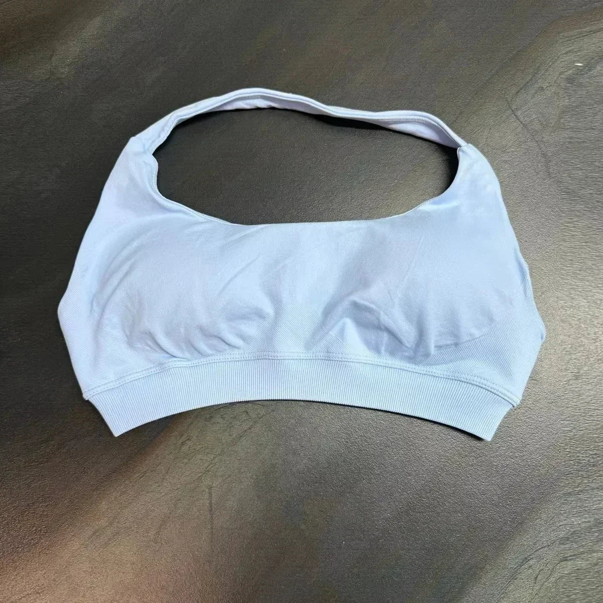 Halter Sports Bra for Women Neck Strap Bra Seamless Open Back Top Medium Support Gym Crop Top Stretchy Sportswear