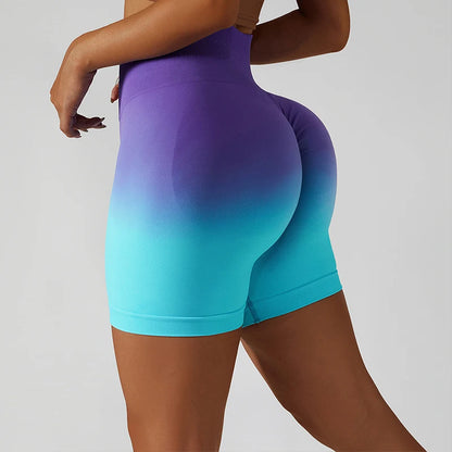 Summer Seamless High Waist Yoga Shorts Butt Lift Cycling Shorts Gym Shorts Women Pants Breathable Tie-dye Sports Leggings Women