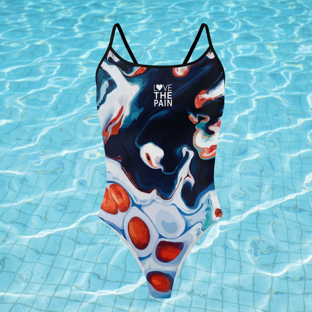 One Piece Swimsuit Women's Thin Strap Triangle Swimsuit Sports Function Training Competition Swimsuit