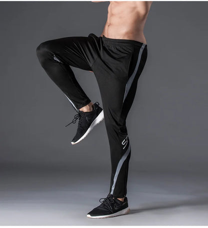 Men Running Sport Pants With Zipper Pockets Football Joggings Training Sweatpants Basketball Soccer Trousers workout pant Male