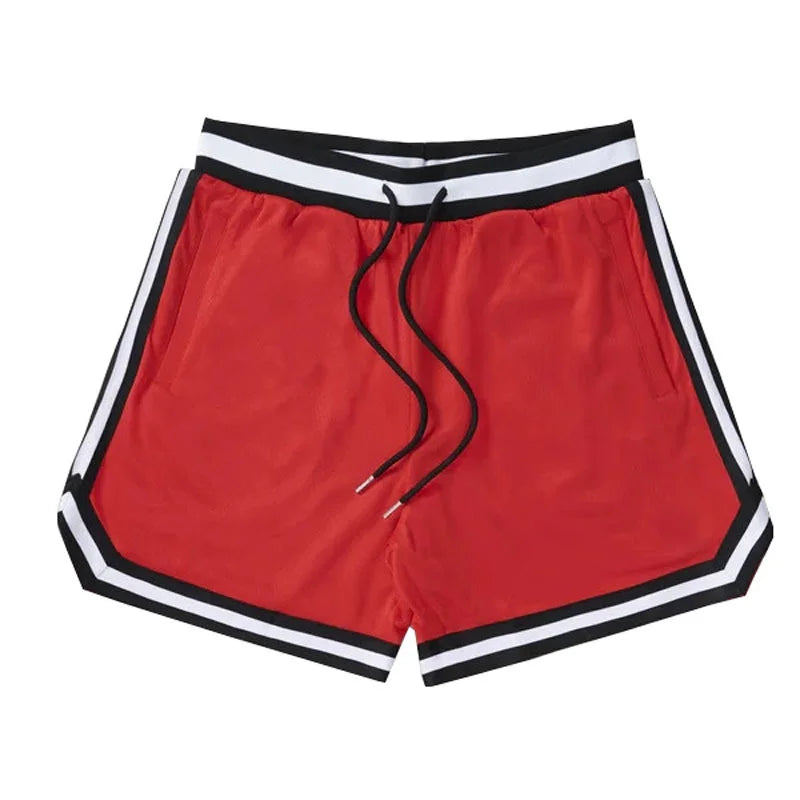 Men's double-decker Sports Shorts Mesh Quick Dry Loose Training Shorts men new Summer Fitness Joggers Casual Breathable Shorts