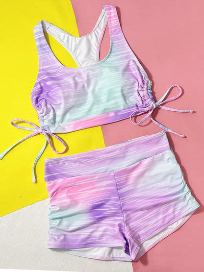 Tie Dye Female Swimsuit High Waist Bikini Women Swimwear Two-pieces Bikini Set Yoga Bikinis Bathing Suit Swim Sport Wear