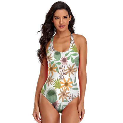 Floral Swimsuit Simple Swim Swimwear Women Wholesale 1 Piece Bathing Suit