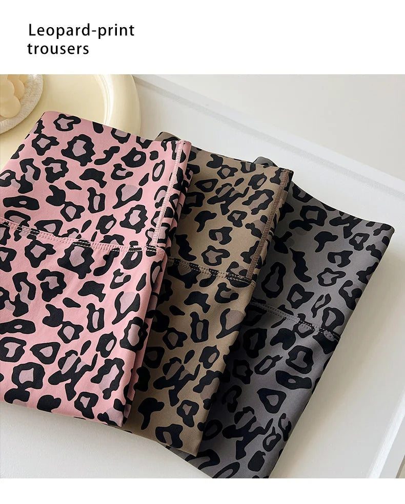 BIVIGAOS Summer Fashion Trend Leopard Print Cycling Shorts Women High Waist Tight Sport Short Leggings Fitness Biker Shorts