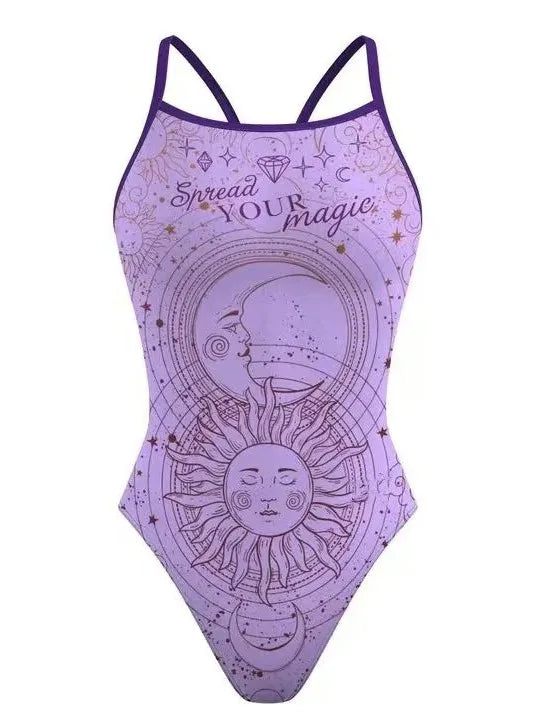 Women's One-Piece Swimsuit Backless Waist-Cinching Speed Swimming Suit Professional Training Competition Swimsuit