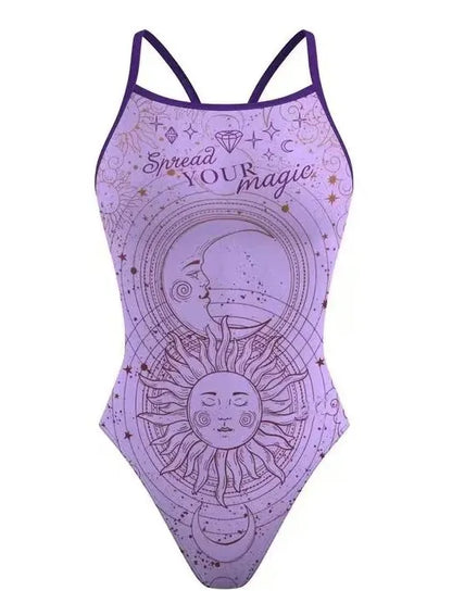 Women's One-Piece Swimsuit Backless Waist-Cinching Speed Swimming Suit Professional Training Competition Swimsuit