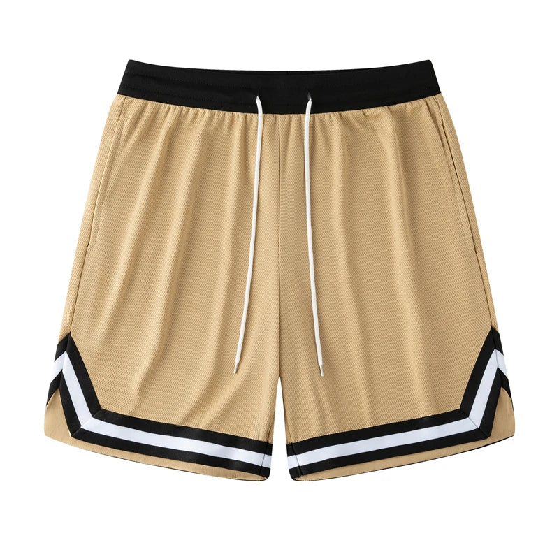 Simple Striped Graphic Beach Shorts For Men Casual Oversized Shorts