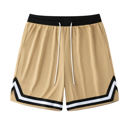 Simple Striped Graphic Beach Shorts For Men Casual Oversized Shorts