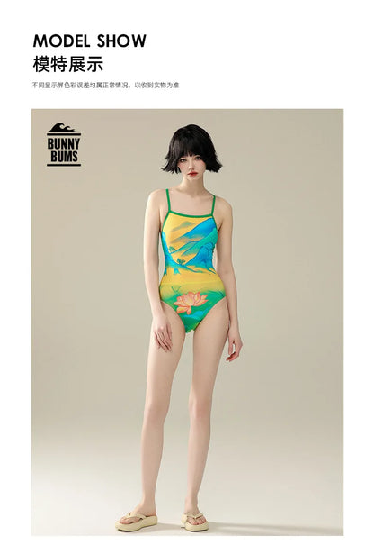 Multicolours Bunny Bum Women Swimwear One Piece Professional Swimsuits