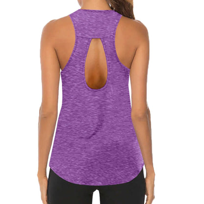 Colour Choies Women Yoga Tops Sexy Tank Tops Loose Thin Sports Vest Breathable Sleeveless T-shirt Gym Fitness Running Shirts Girls