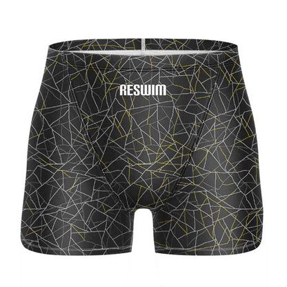 Men's Swim Jammers Swimsuit Surf Trunks Beach Tights Shorts Summer Quick Dry Lycra Surf Swimming Pants Gym Jammer Swimwear