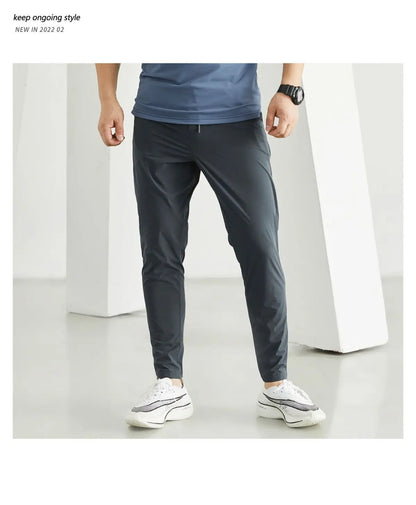 Breathable Men's Gym Pants - Athletic Ice Training Sweatpants for Summer Sports & Fitness - Outdoor Leggings, Tactile &Cooling