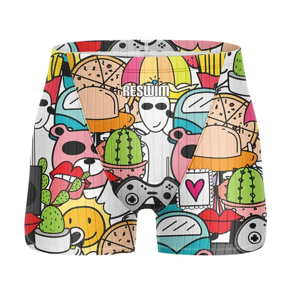 Men's Printed Swim Jammer Shorts