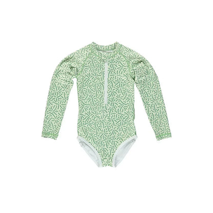 Toddler Girls Swimwear Summer Baby Rash Guard Long Sleeve Swimsuit Boys Bathing One-Piece Kids Clothes