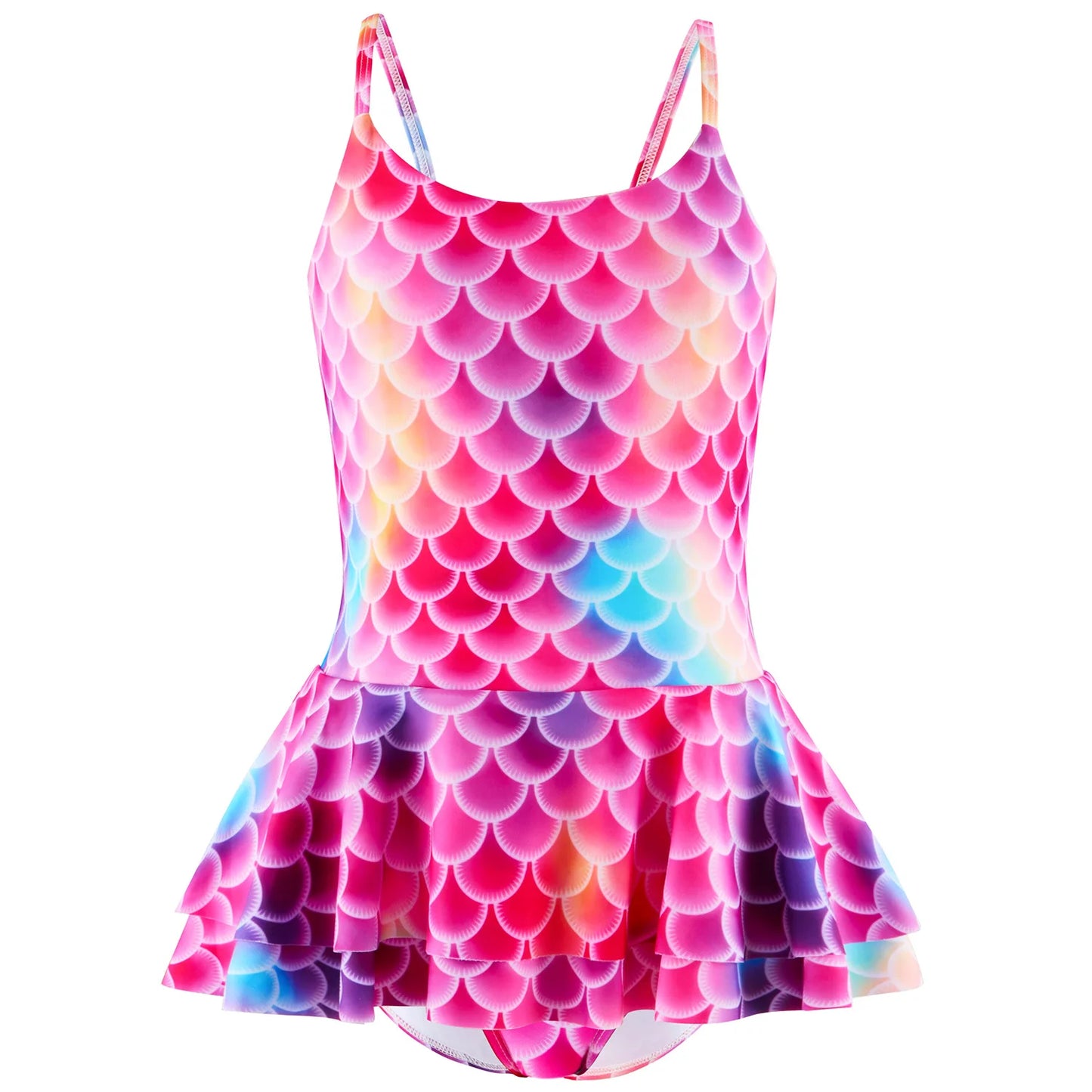 Kids Girls' Mermaid Swimsuit With One-Shoulder High-Stretch Fabric For Beach & Pool Swimwear For Youngsters Dresses Age For 3-10