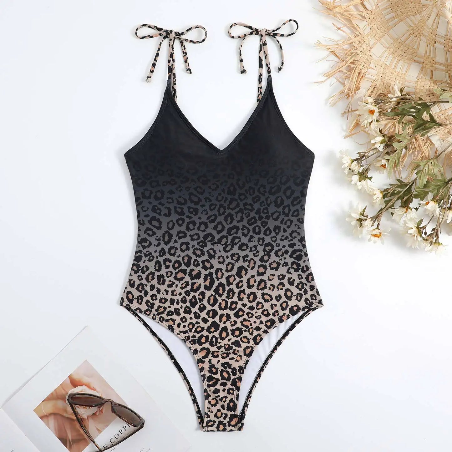 Printed Swimsuit Women One Piece Straped Swimwear Bathers Bathing Swim Suit Beachwear Swimming Summer Bodysuit