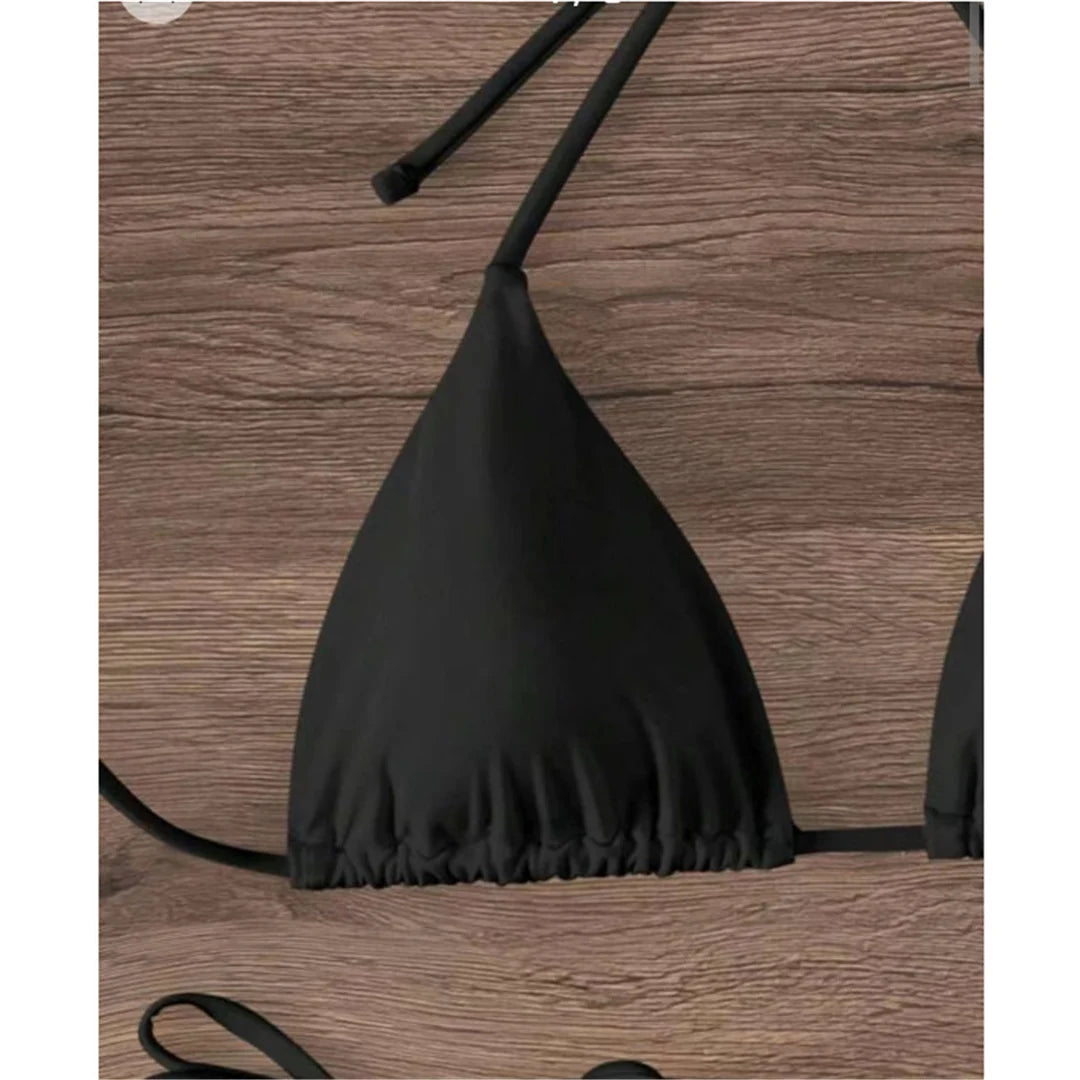 S - XL 3D Flowers Halter Strappy Bikini Women Swimwear Female Swimsuit Two-pieces Bikini set Bather Bathing Suit Swim