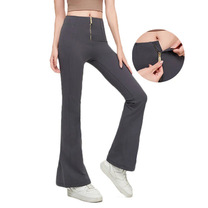 Bell Bottoms Yoga Pants Front Zip Bootcut Yoga Leggings Gym Pant Butt Lifting Yoga Legging Flare Leggings Zipper