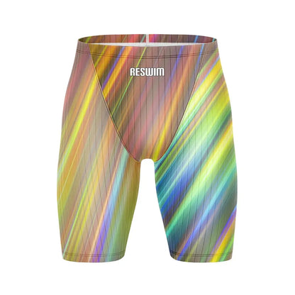 Men's Swim Jammer Swimsuit Racing Shorts Athletic Training Swimwear Swimming Trunks Beach Tights Shorts Lycra Bathing Suit
