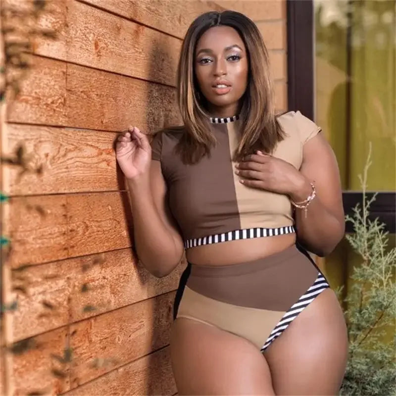 Swimwear Women Plus Size Bikini Set Two Piece Large Female High Waist Swimsuit Push Up Bathing Swim Suit 4XL