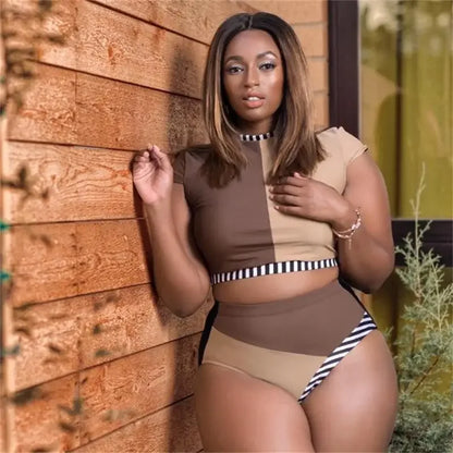 Swimwear Women Plus Size Bikini Set Two Piece Large Female High Waist Swimsuit Push Up Bathing Swim Suit 4XL