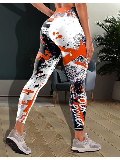 Printed Yoga Pants Women's Sports Fitness Leggings High Waist Tight Sport Pants Clothes Sport Women Fitness Push Up