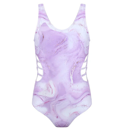 Children's Swimwear Girls One-Piece Swimsuit For Girl 130-160 Bathing Suit Beachwear Bath Suit 8-14 Years Monokini
