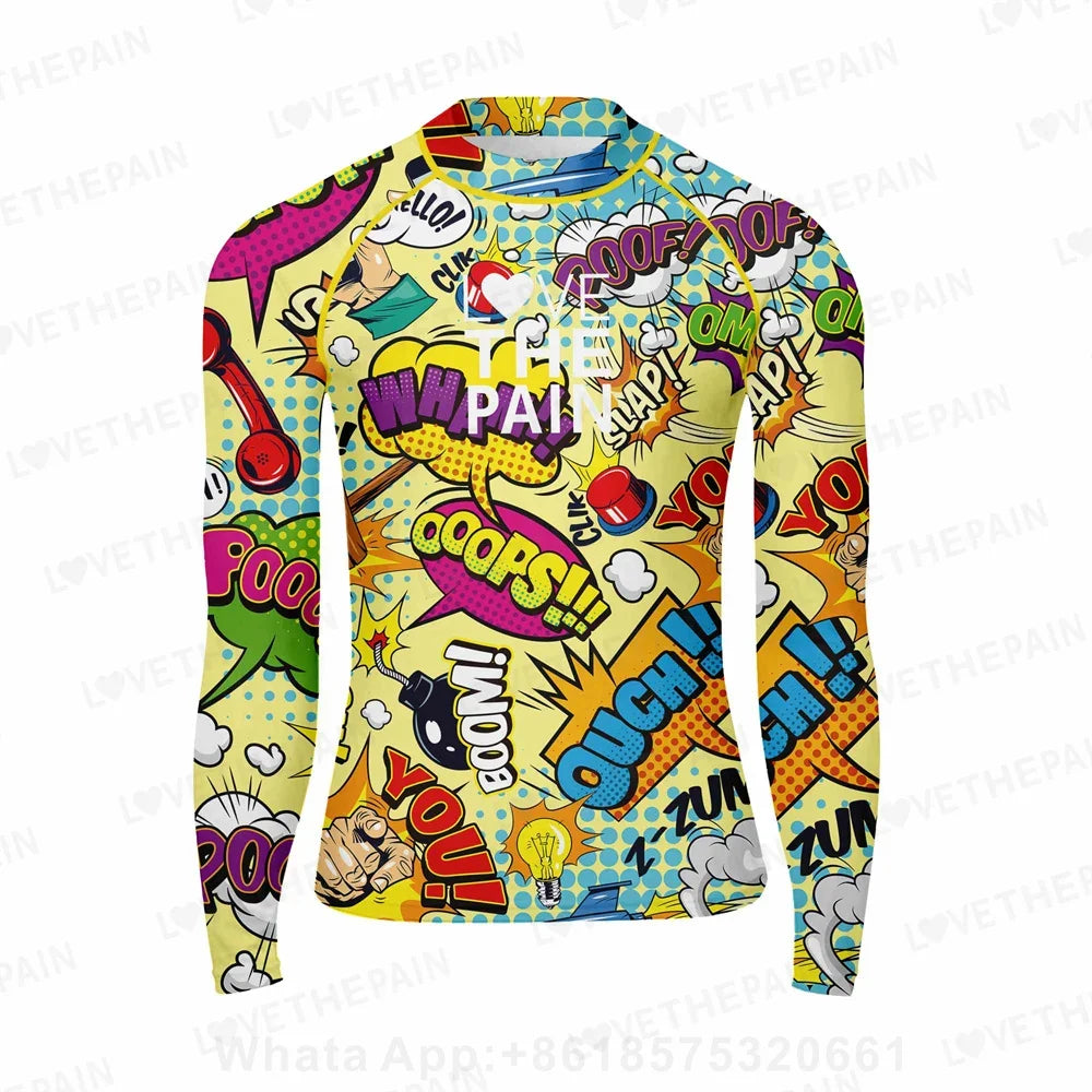 Men's Rash Guards Surfing Diving Suit Swimwear Long Sleeve T-shirt UV Protection Swimsuit Swimming Surf Tight Shirts Gym Clothes