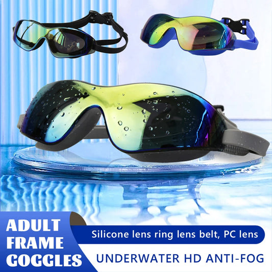 Fashion Swim Goggles With Adjustable Buckle Anti-Fog Clear Lens Fitting Eye Goggles For Women Men Unisex  Swimming Goggles