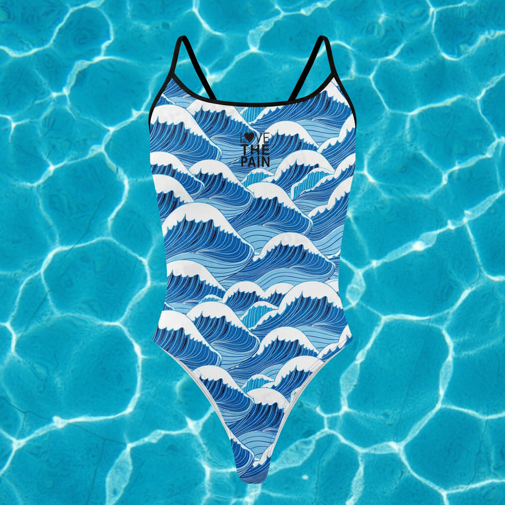 Love The Pain Australian Pool Female Swimming One-piece Comfortable Set Swimwear Functional Training Swimsuit Swimming Clothing Bathers