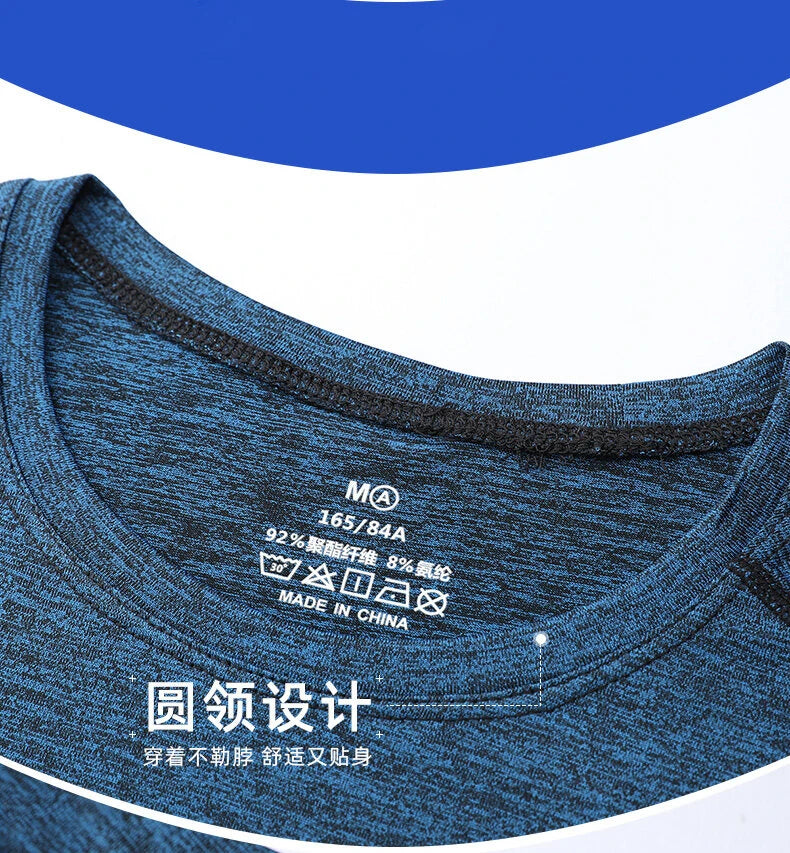 Large Size 6xl 7xl 8xl Mens T Shirt Breathable  Quick Drying Cool Summer T-shirts Sporting Outdoor Ice Silk Tee Tops