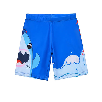 3 Pcs New Boy Swimsuit Sun Protection UPF 50+ Long Sleeve Swimming Sunsuit With Hat Split Quick Drying Bathing Suits Children
