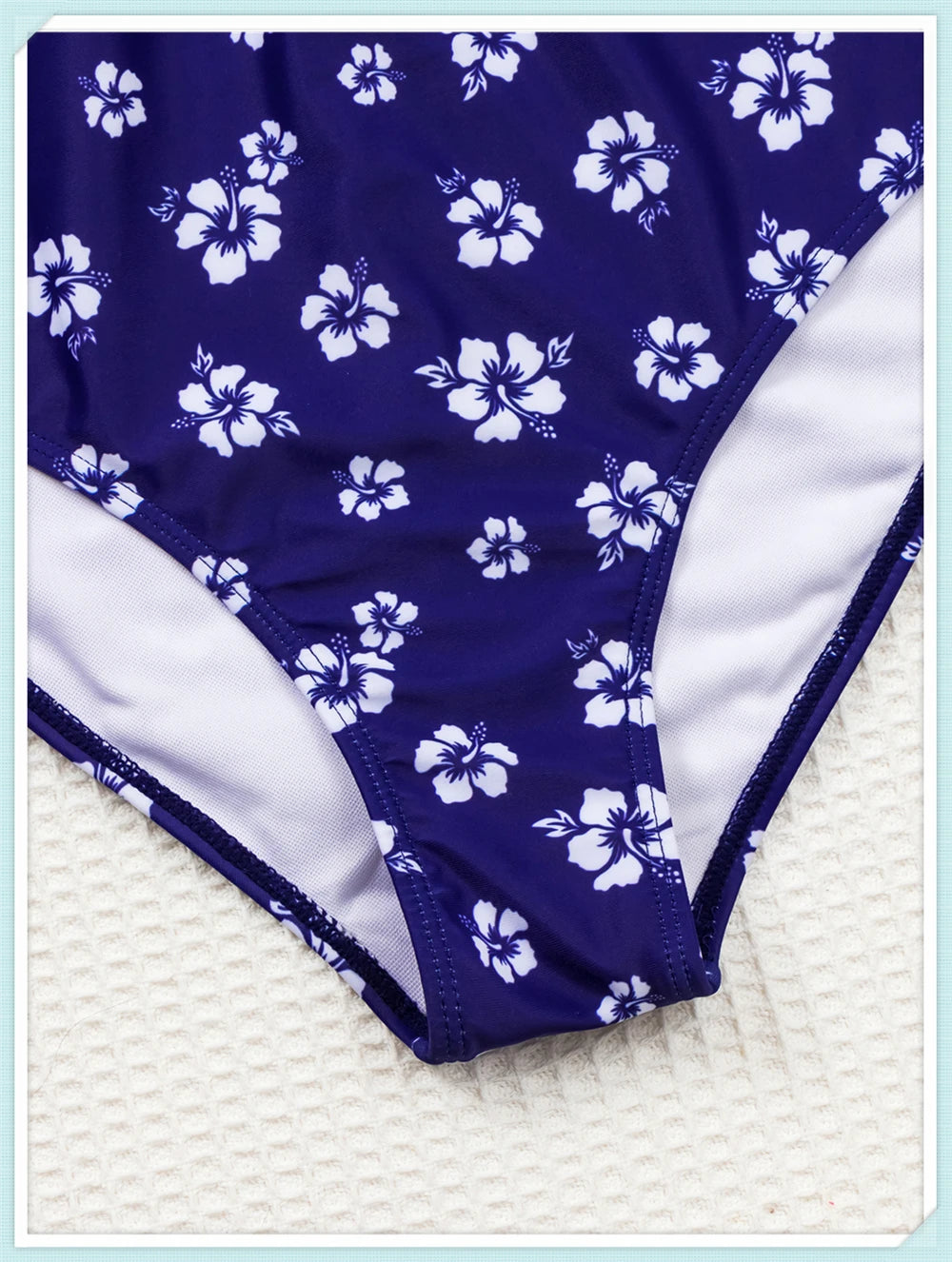 Straped Criss Back One Piece Swimsuit Vintage Swimwear Women Floral Print Bathing Suit Female Front Fold Beachwear Bodysuit