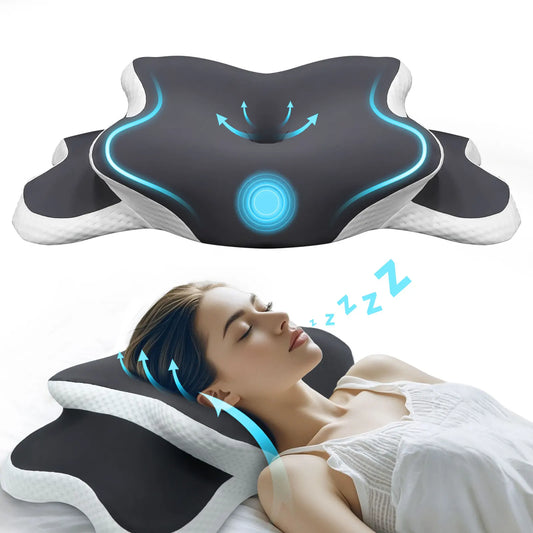 Butterfly Memory Foam Pillows Butterfly Shaped Relaxing Cervical Slow Rebound Neck Pillow Pain Relief Sleeping Orthopedic Bedding