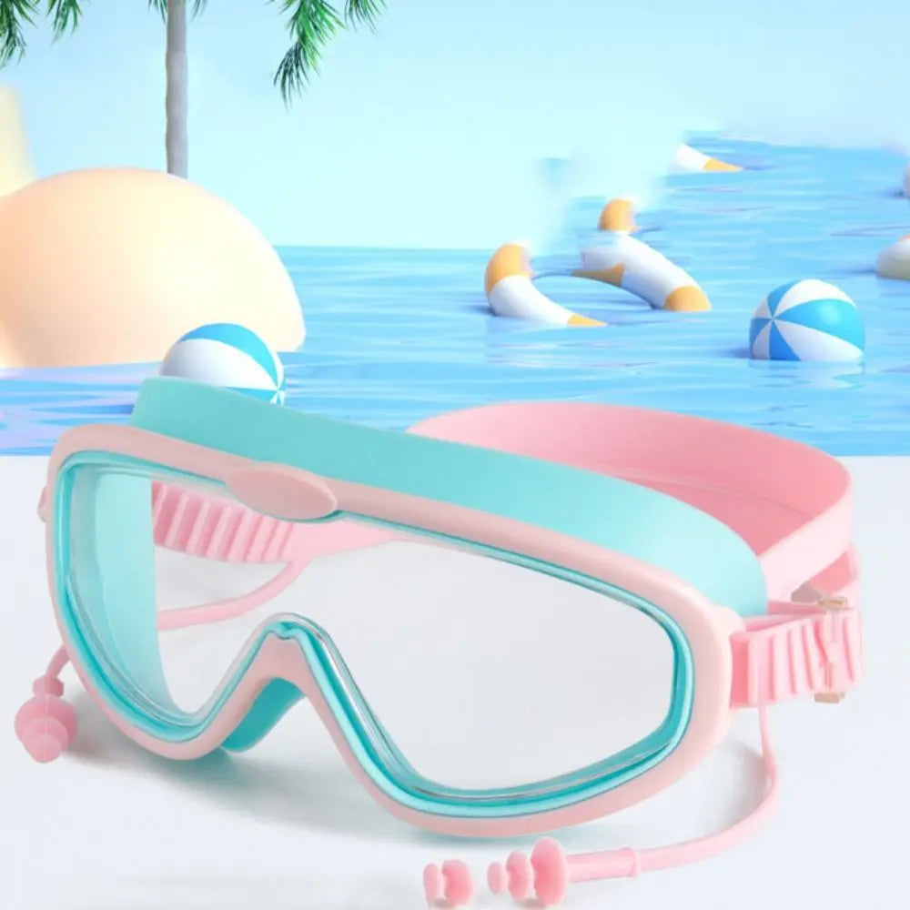 Swimming Gear Big Frame Swimming Goggles Anti Fog Wide View Swim Glasses Elastic Soft Swimming Eyewear Swimming Pool