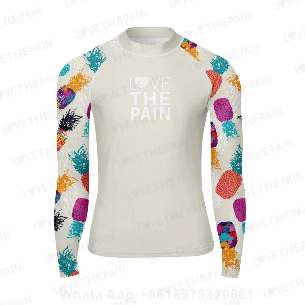 Men Long Sleeve Rash Guards Surf T-shirts UV Protection Swimsuit Surfing Diving Swimwear Swim Surf Beach Rash guard