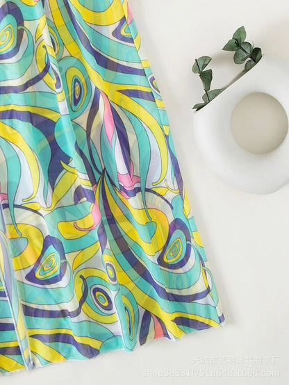 Summer Print Bikinis Swimwear Female Swimsuit Beachwear Push Up Three-Piece Bikini Set Women Swimming Bathing Suit