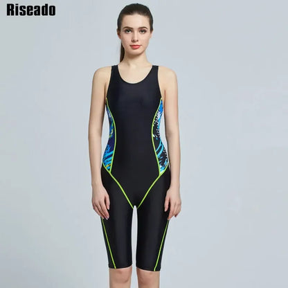 Boyleg One Piece Swimsuit Women's Swimwear Racerback Bodysuit Slim Solid Rash guard Sporty Swimming Suit For Young Girls