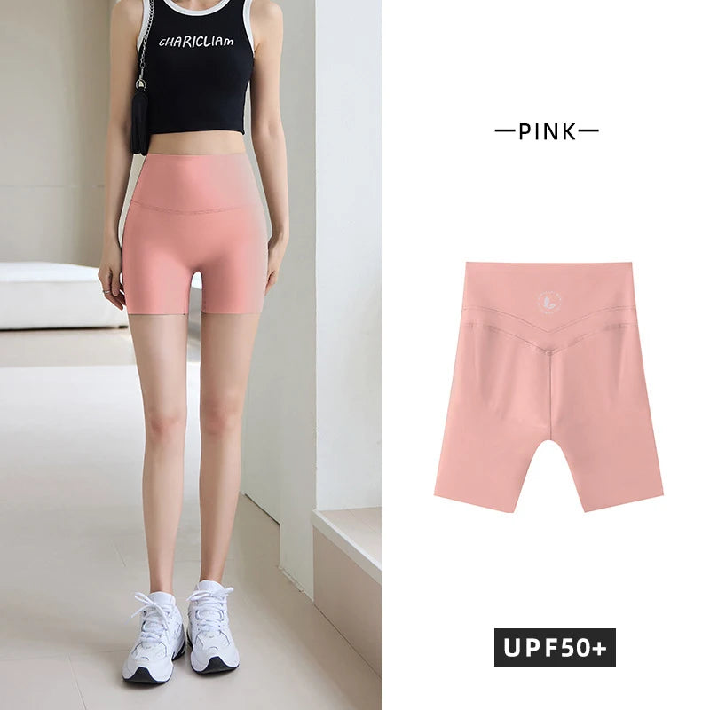 Thin Sharkskin Push Up Mini Shorts Women Slim Tight Butt Lifter Safety Shorts Sport Fitness Yoga Cycling Shorts