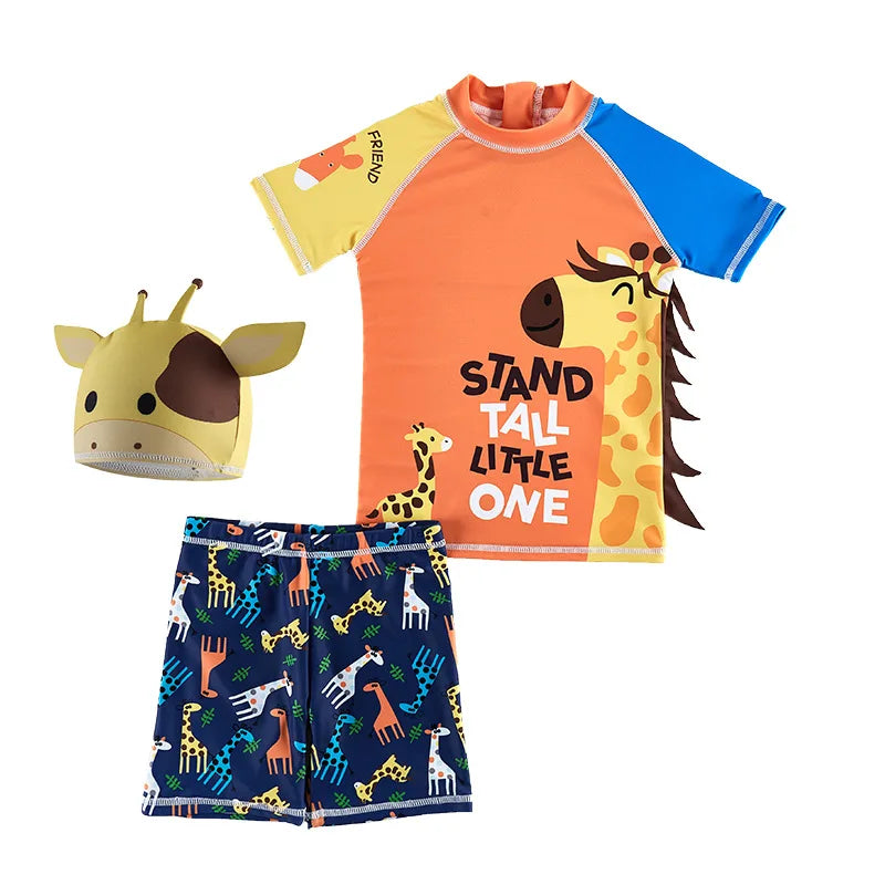 Boys' Character Rash Guard Set with Shorts & Hat