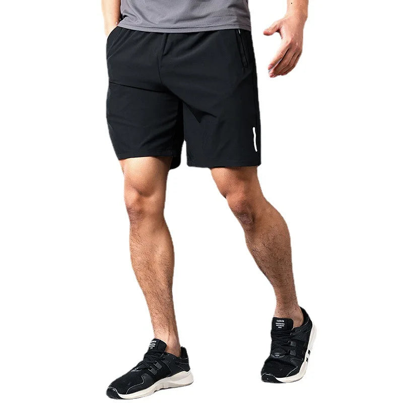 Ice Silk Large Size Men's Shorts Summer Thin Sporty Loose Five-Point Casual Beachwear Comfortable Breathable Running Trousers